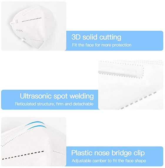 KN95 Face Mask, 5 Count